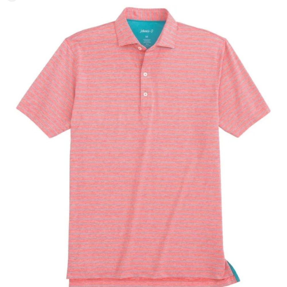 JOHNNIE--O XXL NEWTON STRIPED PERFORMANCE POLO GOLF SHIRT